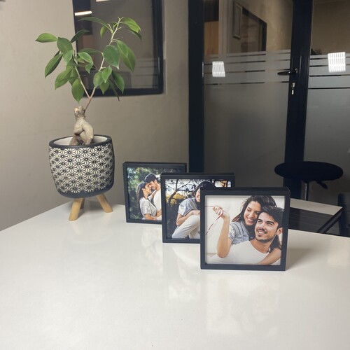 9 Adet Adet Mini Sök Tak Kare Çerçeve Siyah 15X15